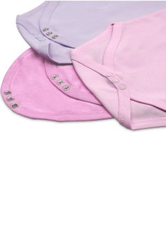 BabiesBasic 100% Super Combed Cotton, Short Sleeves Bodysuit, for New Born to 24months. Set of 3, Pink, Lavender, L.Pink - pzsku/Z378B55E4D84E56C200C5Z/45/1741244734/bed23faf-2132-464b-910e-e386711ac2ac