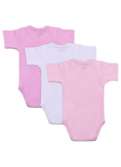 BabiesBasic 100% Super Combed Cotton, Short Sleeves Bodysuit, for New Born to 24months. Set of 3, Pink, Lavender, L.Pink - pzsku/Z378B55E4D84E56C200C5Z/45/1741244744/571f3a1f-6007-4500-912c-b1b63b028ae3