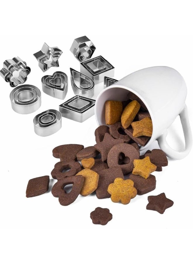 30Pcs Mini Cookie Cutter Set with Box, Small Stainless Steel Veggie Cutters, Polymer Clay Cutters for Kids, Geometric Set for Biscuit Cutter, Tiny Fruit Cutter - Image 5