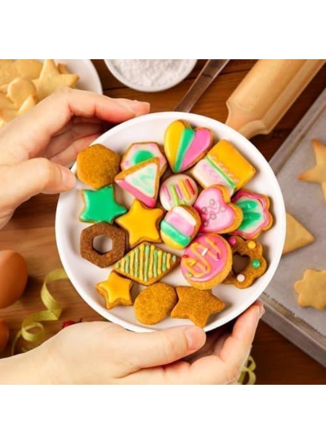 30Pcs Mini Cookie Cutter Set with Box, Small Stainless Steel Veggie Cutters, Polymer Clay Cutters for Kids, Geometric Set for Biscuit Cutter, Tiny Fruit Cutter - Image 3