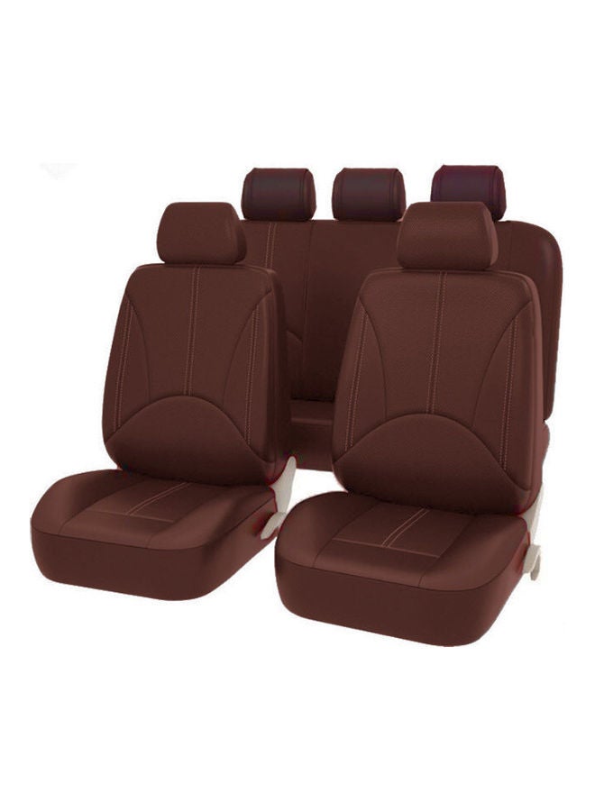 NIBEMINENT Universal PU Leather Front And Rear Car Seat Cover Set