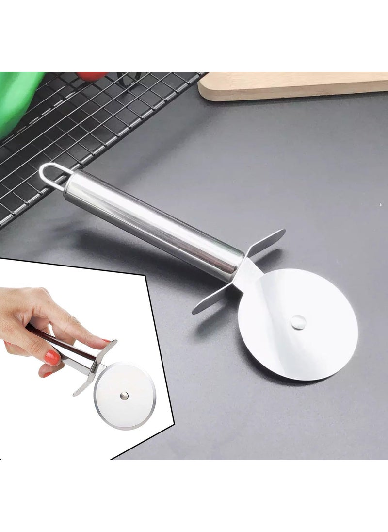 xperiens xperiens Kitchen Stainless Steel Pizza Cutter Pastry Slicer Pizza Wheel for Smooth Clean Cuts in Pizza and Pastry  - Image 2
