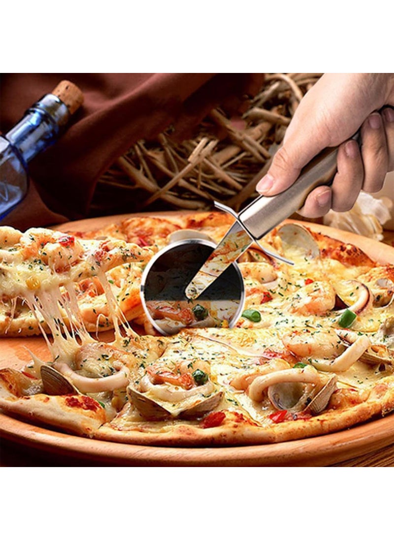 xperiens xperiens Kitchen Stainless Steel Pizza Cutter Pastry Slicer Pizza Wheel for Smooth Clean Cuts in Pizza and Pastry  - Image 3