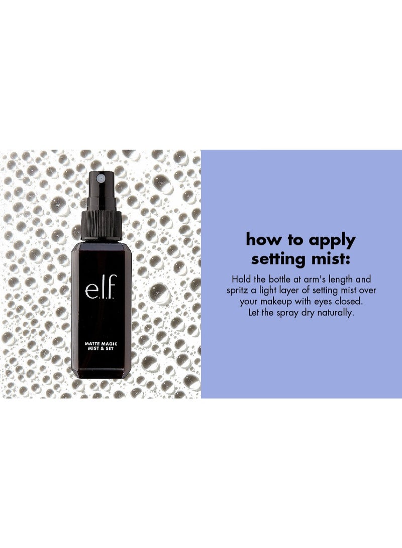 elf e.l.f. Matte Magic Mist & Set - Small, Lightweight, Long Lasting, Mattifying, Revitalizes, Controls Shine, Refreshes, Hydrates, All-Day Wear, 2.0 Fl Oz - Image 4