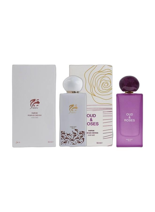 أحمد المغربي رذاذ الشعر مارچ ٥٠ مل و رذاذ الشعر عود وروز ٥٠ مل – باقة مزدوجة - Image 1