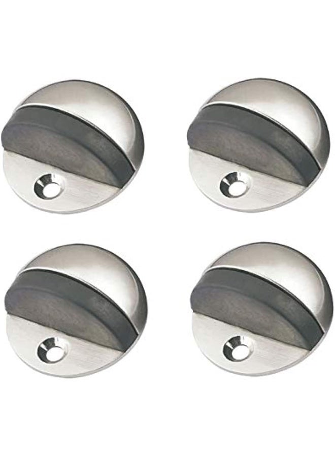 Royal Apex Stainless Stee Half Round Door Stopper With Rubber Bumper Door Retainer Pack Of 4  - Image 1