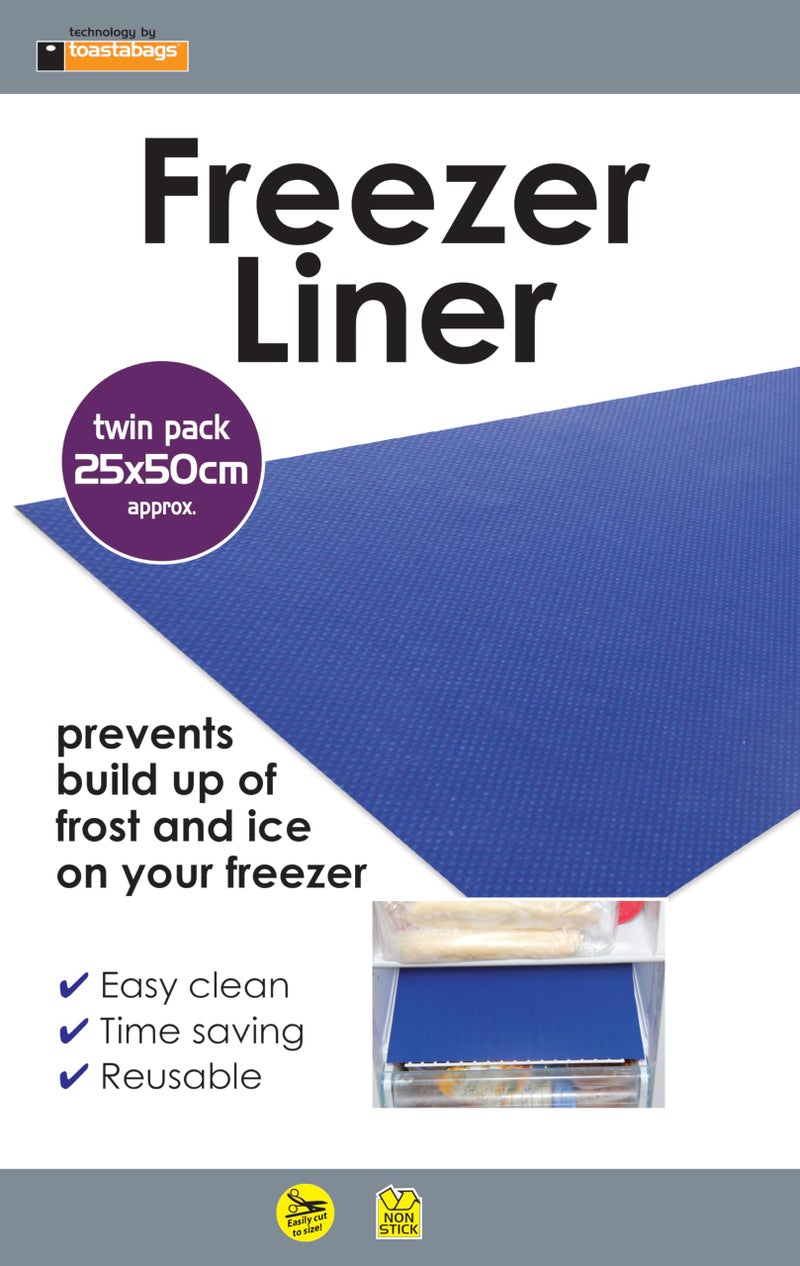 Toastabags Freezer Liner Pack of 2 Frost mat Prevents Build up of Frost and ice on Your Freezer - Image 2