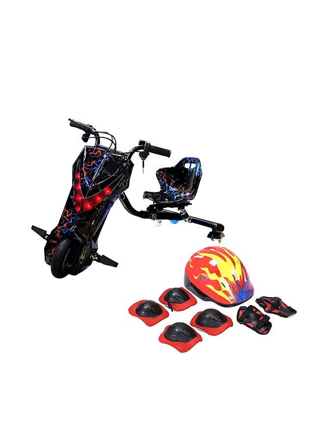 MYTOYS 36V Drifting, 3 Wheel Electric Scooter - 3 Driving Modes- Bluetooth- Speaker- Lights - Shock Absorber Safety Gears Speed Multicolour - Image 1