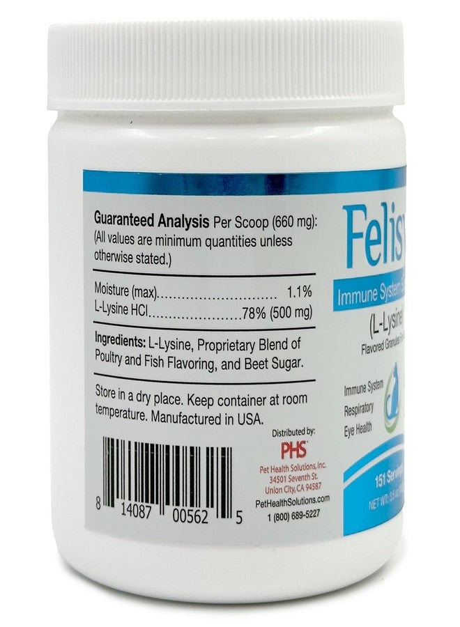 Pet Health Solutions Felisyl Immune System Support(L-Lysine) Granules for Cats 3.5oz(100g) - Image 2