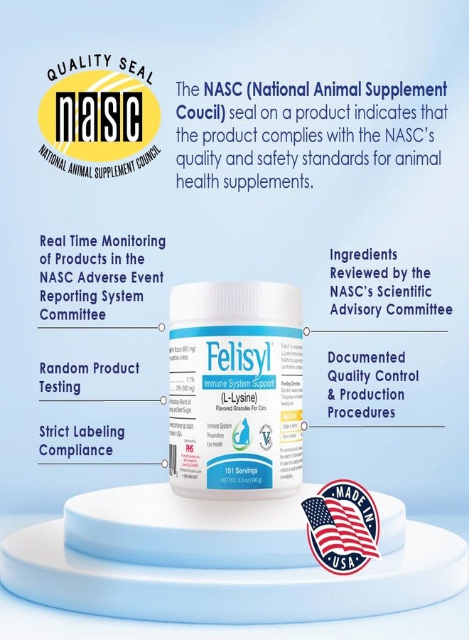 Pet Health Solutions Felisyl Immune System Support(L-Lysine) Granules for Cats 3.5oz(100g) - Image 3