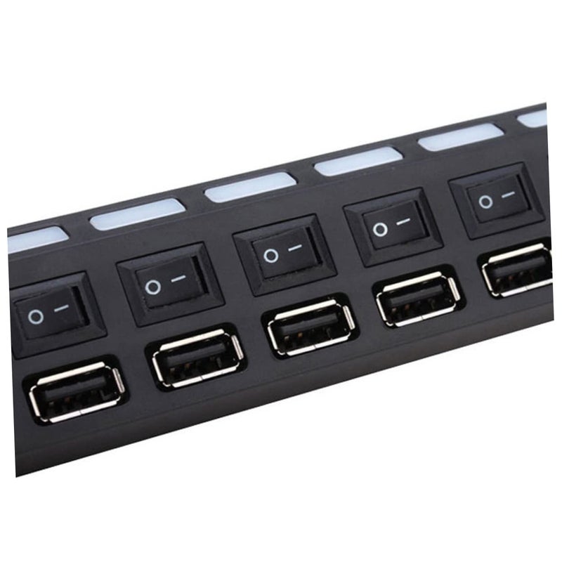 7 منفذ USB Hub 2.0 موسع عالي السرعة للكمبيوتر المحمول وسطح المكتب مع حماية السلامة - Image 3