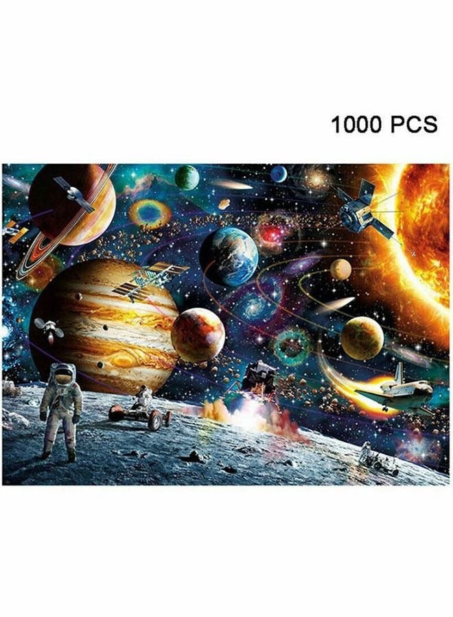 بايبي الفضاء المسافر الفضاء بانوراما 1000 قطعة بانوراما رائد الفضاء بازل قطع لغز بانوراما ألعاب تعليمية للتعلم للأطفال - Image 1
