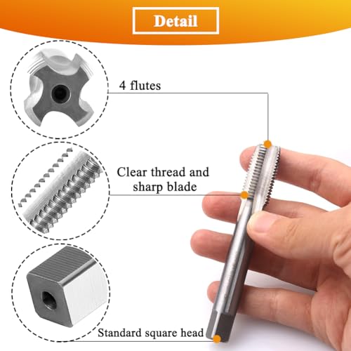 Teocpai Metric Tap and Die Set M18 x 1.5mm HSS Machine Thread Tap and Alloy Steel Round Die Right Hand… - Image 4