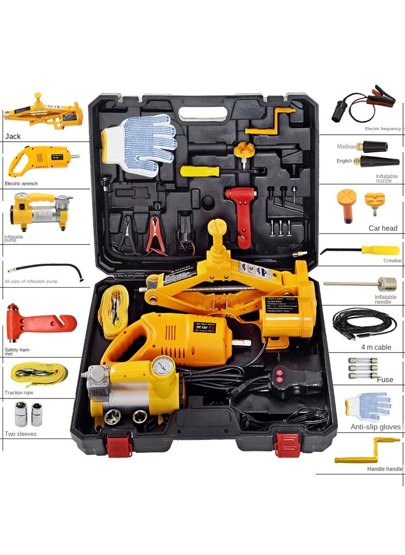 Gasin Car Electric Jack Car Toolbox Jack Horizontal Car Emergency Kit  - Image 1