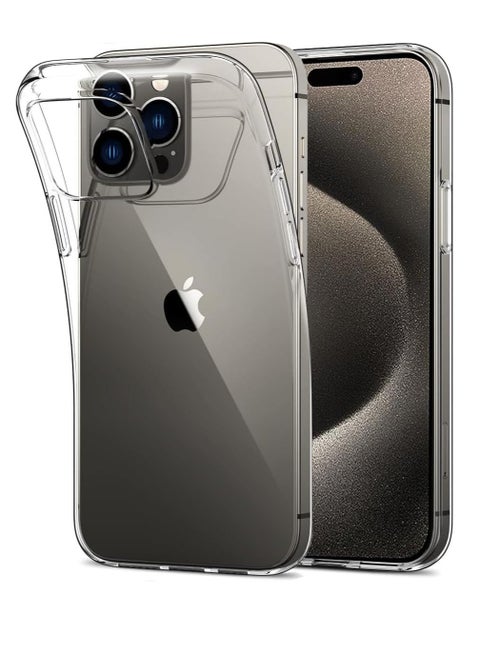 Camera Protective Case Compatible with iPhone 15 Pro Max Case Transparent, Mobile Phone Case iPhone 15 Pro Max Thin Soft Silicone Anti-Yellow Protective Case - Clear