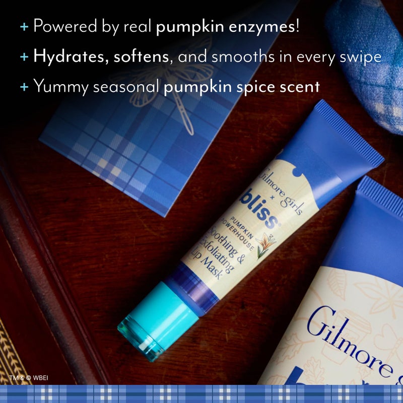 BLISS Gilmore Girls x Bliss Pumpkin Powerhouse Exfoliating & Soothing Lip Mask | Hydrating Overnight Lip Balm Mask for Dry Lips - Image 3