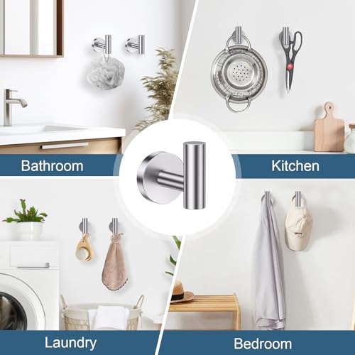 soaez Brushed Nickel Bathroom Hardware Set, 5 Pieces Towel Bar Bathroom Accessories, Upgraded Toilet Paper Holder with Shelf Set, 23.6 Inch Towel Rack Towel Holder for Bathroom Wall - Image 5