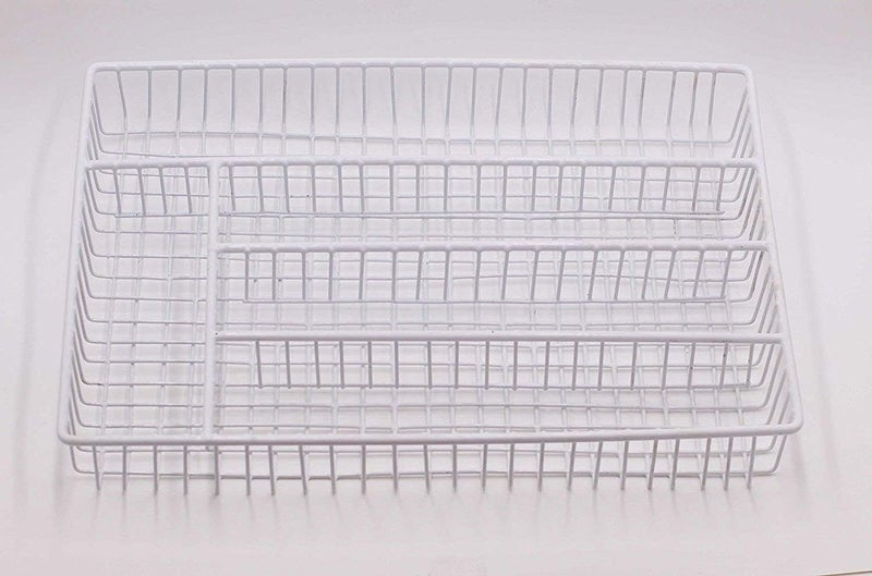 INDIAN DECOR 28970 Stainless Steel Large Cutlery Tray 36 x 26 cm White 36 x 26 cm  - Image 2