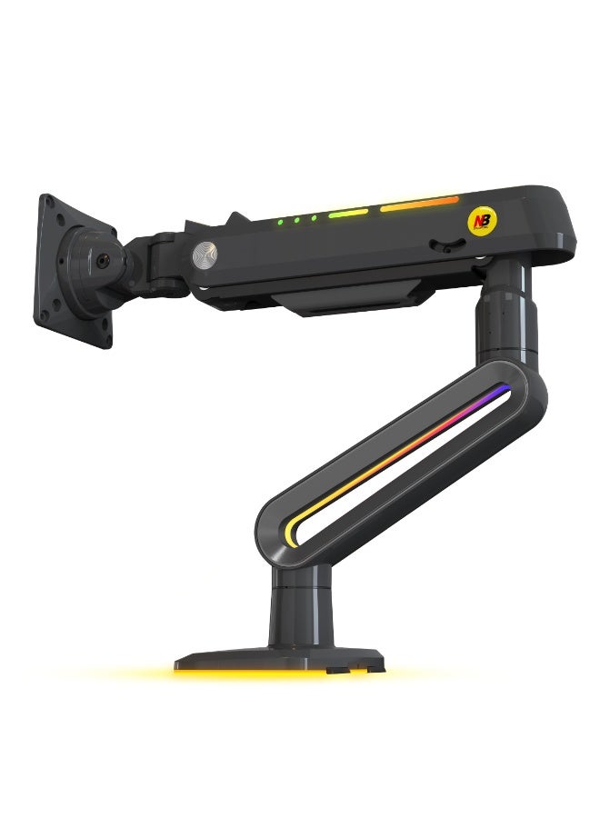 ان بي ايرجونوميك ذراع شاشة ألعاب NB ERGONOMIC F6 ثقيل التحمل لشاشات 32–60 بوصة مسطحة ومنحنية وعريضة جداً (Ultrawide)، يدعم حتى 20 كجم، متوافق مع VESA ‎75x75‎ و‎100x100‎، حامل شاشة قابل للتعديل بآلية زنبرك غازي - Image 1