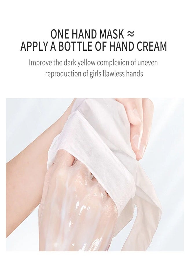 APPTI 2 Pcs Rose Milk Hand Mask, Moisturizing Repair Rough and Dry Skin for Men and Women, SPA Gloves for Hands Exfoliating Hand Peeling Masks for Soothing and Whitening Rough Skin  - Image 5