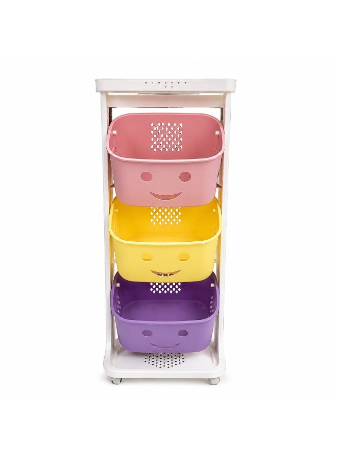 Turbo 3 Tier Kids Toy Organizer and Storage Rack - Image 1