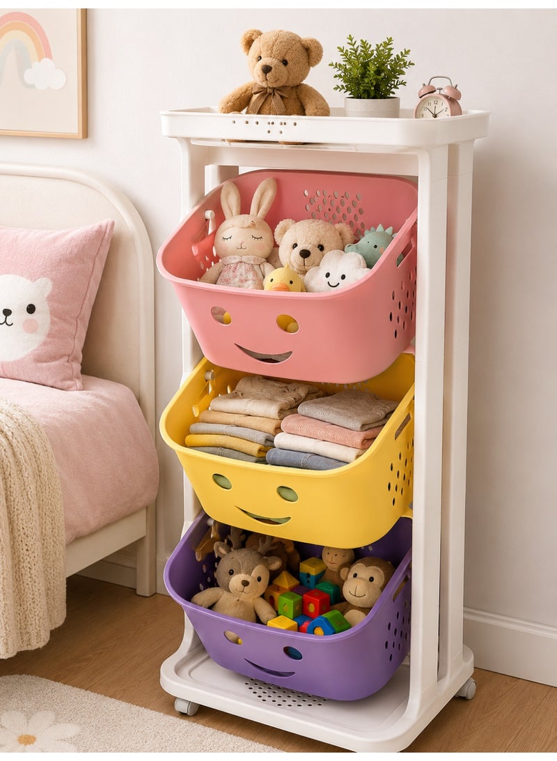 Turbo 3 Tier Kids Toy Organizer and Storage Rack - Image 2