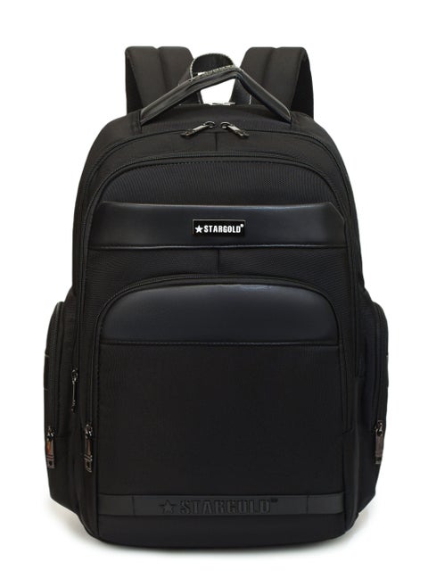 Professional Laptop Backpack 19 Inch With USB Charging Port, Trolley Webbing, and Multiple Compartments, Durable Polyester & PU Material