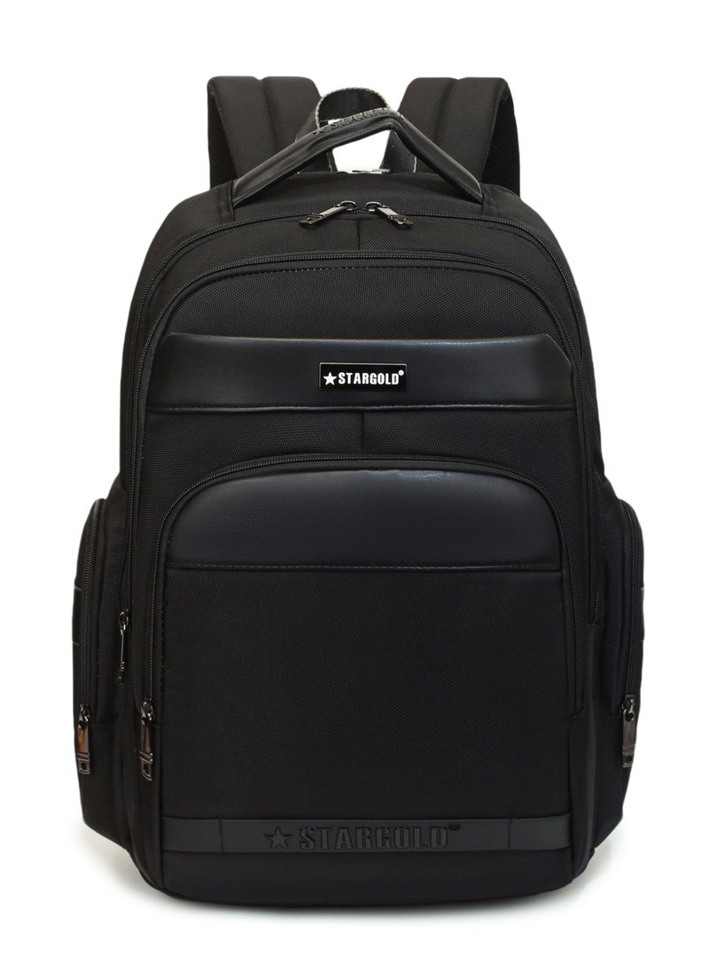 Stargold - Professional Laptop Backpack 19 Inch With USB Charging Port, Trolley Webbing, and Multiple Compartments, Durable Polyester & PU Material - Image 1