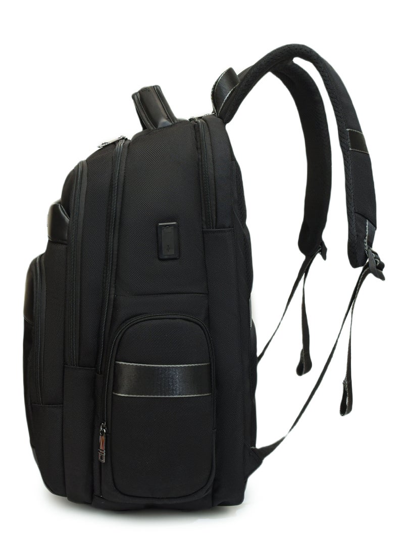 Stargold - Professional Laptop Backpack 19 Inch With USB Charging Port, Trolley Webbing, and Multiple Compartments, Durable Polyester & PU Material - Image 1