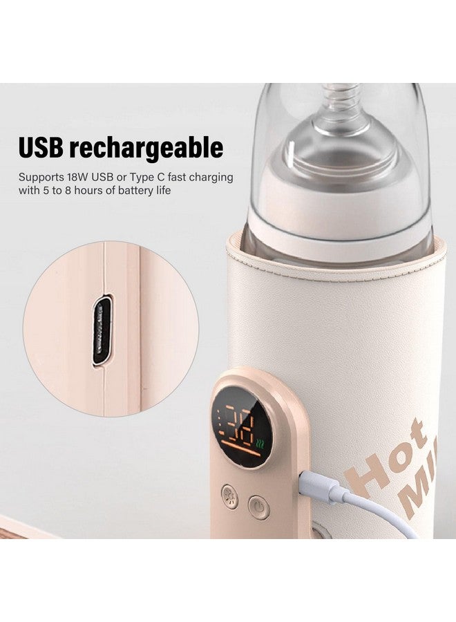 Bewinner Baby Bottle Warmer with 8000mAh USB - C Fast Charging, Constant Temperature Control, Portable Milk Heater for Travel, Outdoor Use - Lightweight Insulated Sleeve Fits All Bottles - Image 3