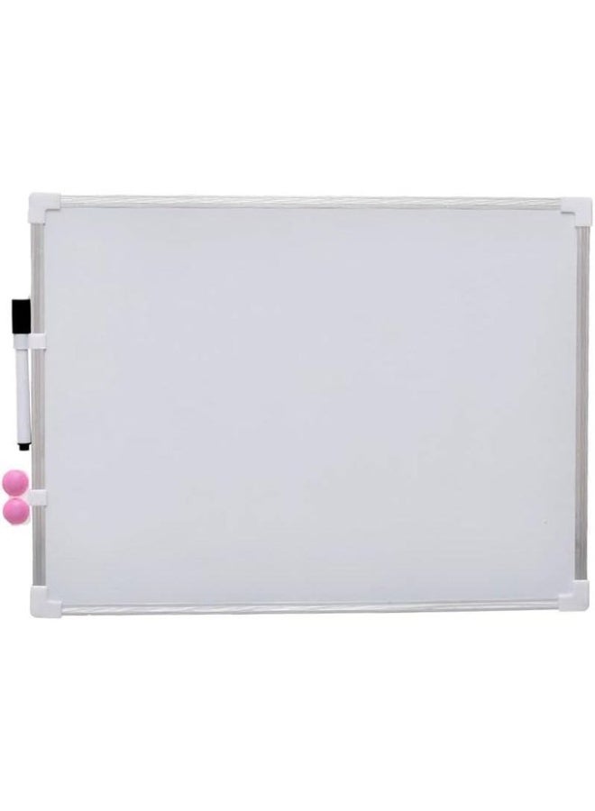 Magnetic Whiteboard with Pen and Holder – 20*30cm Dry-Erase Board with Silver Frame, Erasable Marker, Magnetic Pen Clip, and Magnets – Ideal for Office, Study, Planning, Teaching, and Daily Notes – Lightweight, Durable, and Easy to Mount - Image 1