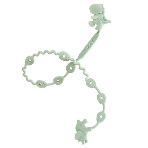 PandaEar 8 Pack Baby Toy Straps  Silicone Pacifier Clips Dinosaur Silicone Pacifier Teether Harness Straps and Pacifier Holder Clips with One Piece Design for Baby Boys  Girls - Image 5