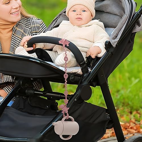 PandaEar 8 Pack Baby Toy Straps  Silicone Pacifier Clips Dinosaur Silicone Pacifier Teether Harness Straps and Pacifier Holder Clips with One Piece Design for Baby Boys  Girls - Image 4