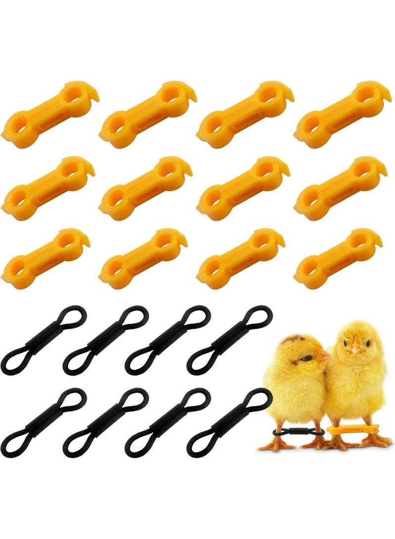 مجموعة من 20 رباطًا لتصحيح أرجل الكتاكيت، دعامة لعلاج تباعد الأرجل والعرج مع دعامة مباعدة، مناسبة للكتاكيت والسمان والبط - Image 1