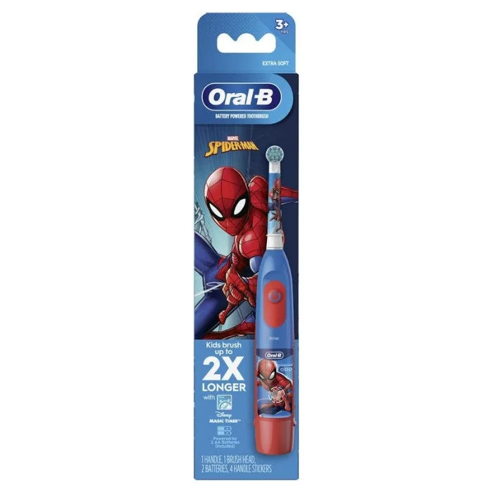 Oral-b  Battery Toothbrush Featuring MARVEL SPIDER-MAN for Kids 3+, Precision Clean, Plaque removal, Healthy Gums - DB 5.510.1K for Men | Best Price UAE