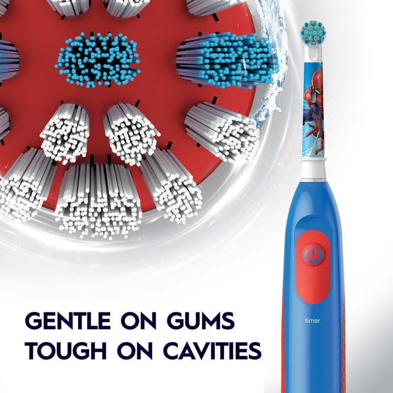 Oral-B Battery Toothbrush Featuring MARVEL SPIDER-MAN for Kids 3+, Precision Clean, Plaque removal, Healthy Gums - DB 5.510.1K