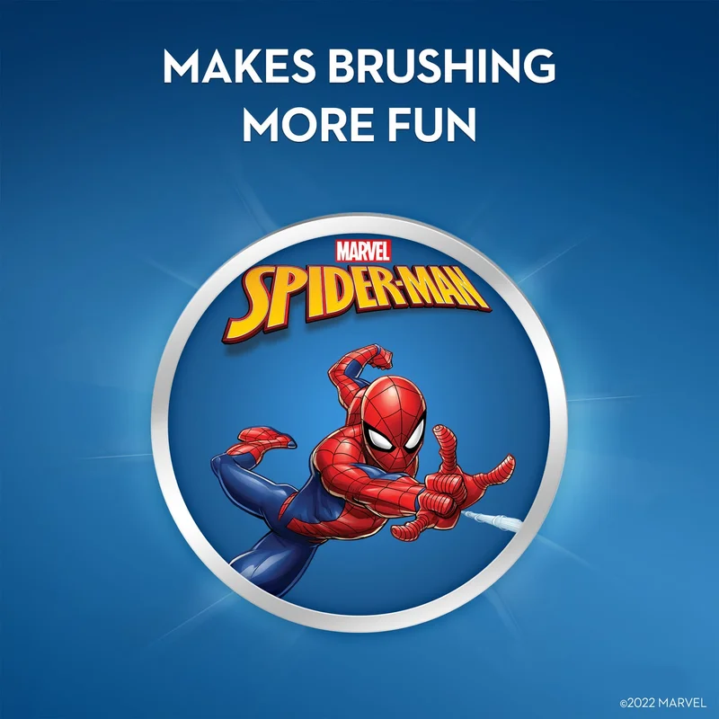 Oral-b  Battery Toothbrush Featuring MARVEL SPIDER-MAN for Kids 3+, Precision Clean, Plaque removal, Healthy Gums - DB 5.510.1K for Men | Best Price UAE