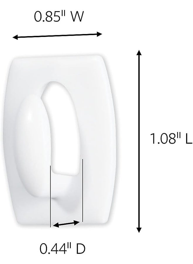 Command Command Mini Hooks – White, 6 Hooks with 8 Adhesive Strips, Damage-Free Wall Hooks for Lightweight Hanging - Image 2