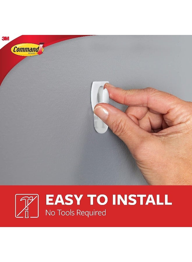 Command Command Mini Hooks – White, 6 Hooks with 8 Adhesive Strips, Damage-Free Wall Hooks for Lightweight Hanging - Image 4