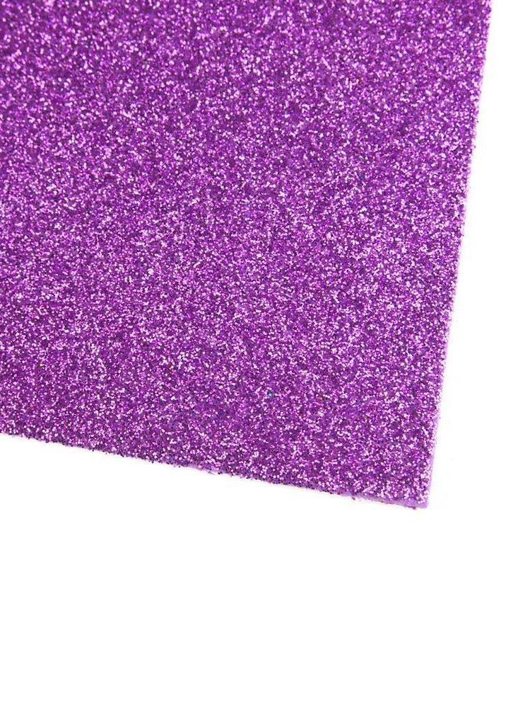 Generic 10-Piece 20CM X 15CM Chiisen Glitter Self Adhesive Eva Foam Sheet Purple  - Image 2