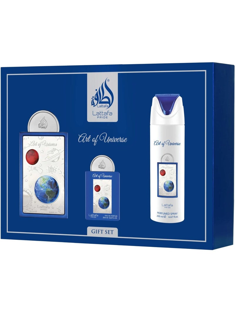 Lattafa Art of Universe Eau de Parfum Gift Set 3 Pieces - Image 2
