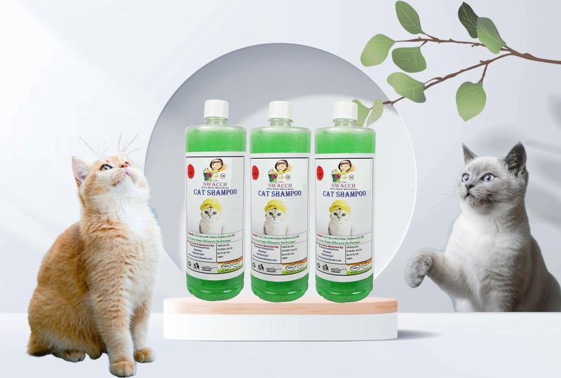 SWACCH Cat Shampoo (1 Litre) (Pack of 3) Neem Alovera - Image 2