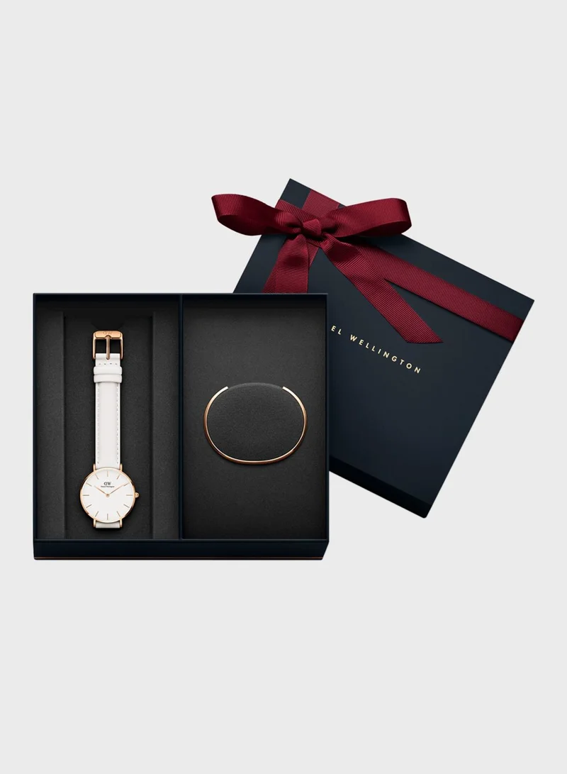DANIEL WELLINGTON Petite Bondi RG White 32mm Watch + Classic Bracelet, RG