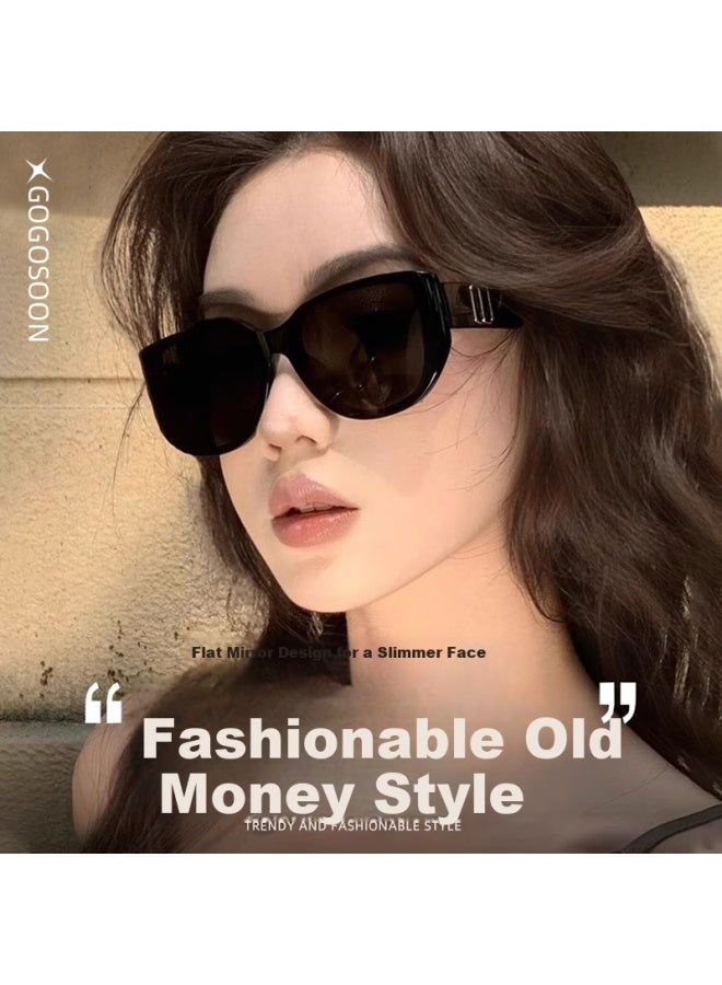 Gogosoon 2025 New Style Retro Sungl For Women, Elegant Uv400 Anti-uv Large Face Slimming Polarized Sungl - Image 1