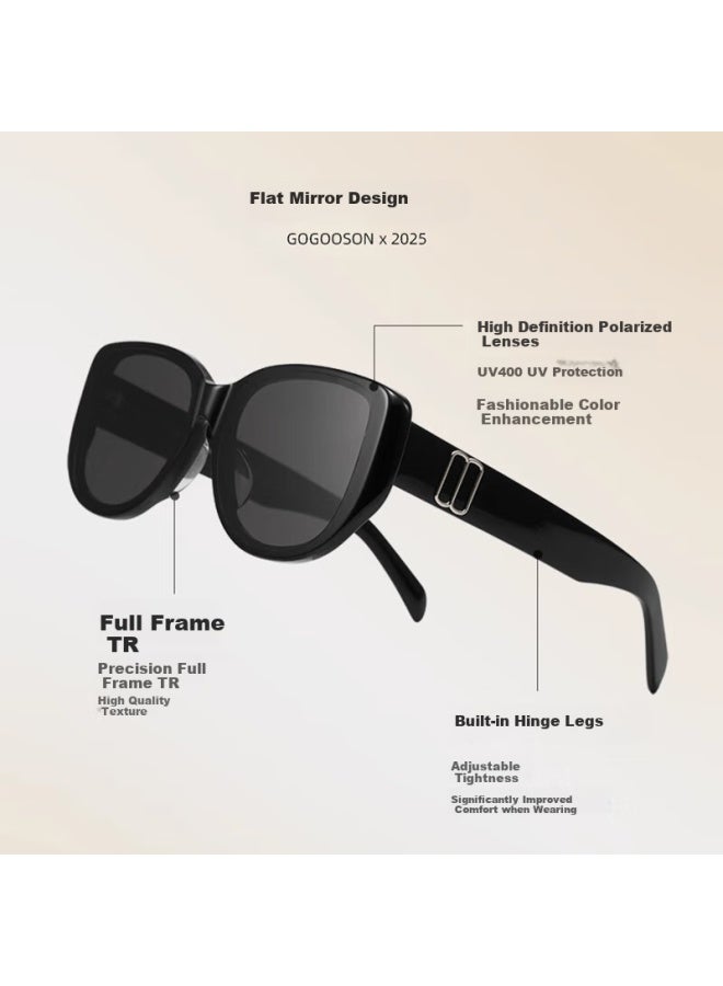 Gogosoon 2025 New Style Retro Sungl For Women, Elegant Uv400 Anti-uv Large Face Slimming Polarized Sungl - Image 2
