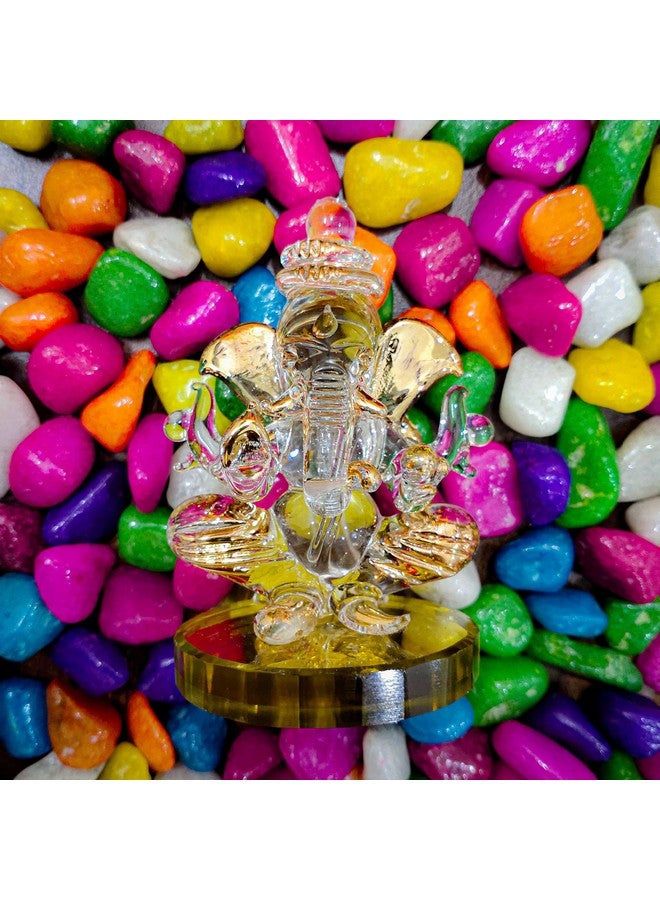 Jaipur ACE Crystal Ganesha Statue Decorative Showpiece Gift Item Best for Home & Office Decor, Car Dashboard and Corporate Gift Items, Ganesh chaturthi Decoration (Crystal Ganesh) - Image 2