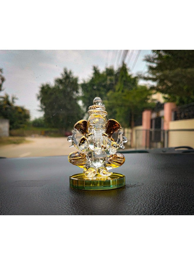 Jaipur ACE Crystal Ganesha Statue Decorative Showpiece Gift Item Best for Home & Office Decor, Car Dashboard and Corporate Gift Items, Ganesh chaturthi Decoration (Crystal Ganesh) - Image 1