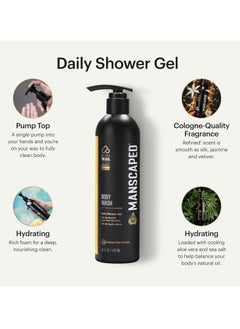 manscaped MANSCAPED® Men’s UltraPremium Refined® Body Wash, Luxurious Clean Formula Infused with Aloe Vera and Sea Salt, Refreshing and Nourishing Daily Shower Gel for Hydrating Skin, (16 oz)  - Image 2