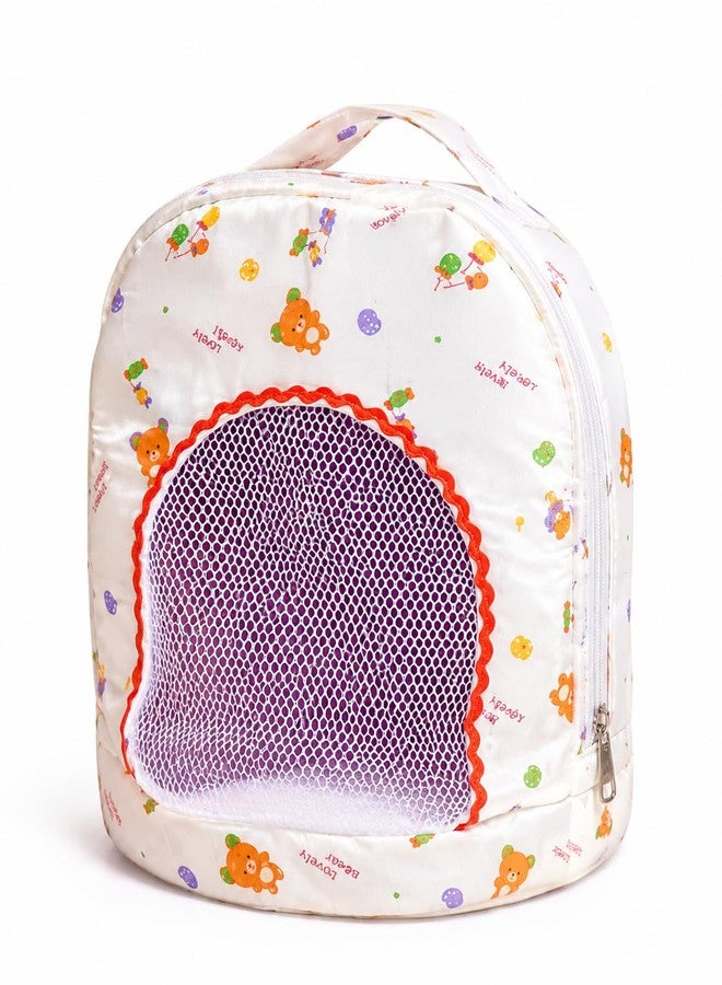 ILuvVastram Laddu Gopal Travel Bag | Printed Handbag with Zipper Closure | Fits Laddu Gopal Idol Size 0, 1, 2, 3, 4 | Random Colors & Patterns - Image 1