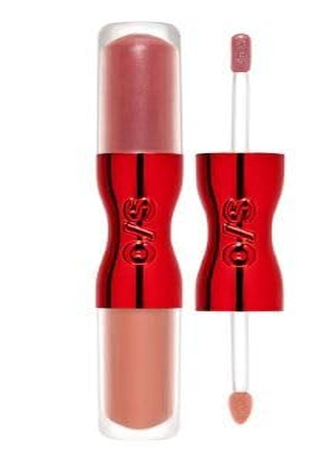 وان سايز ONE/SIZE by Patrick Starrr Lip Snatcher Hydrating Liquid Lipstick and Lip Gloss Duo - Be About It (وردي لؤلؤي ولون نيود دافئ مطفي) - Image 1